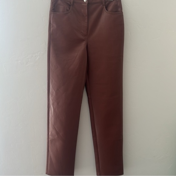 Wilfred The Melina Vegan Leather Pant in Cognac - Picture 3 of 7